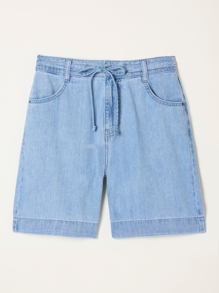 FatFace Amberly Light Wash Denim Shorts - Image 6 of 6