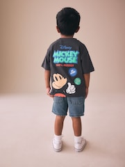 Dark Grey Mickey Mouse Short Sleeve T-Shirt (3mths-8yrs) - Image 2 of 4