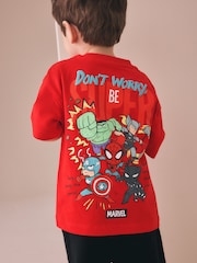 Rot/Blau - Marvel Kurzarm-Baumwoll-T-Shirt (3Monate–8Jahre) - Bild 1 von 7