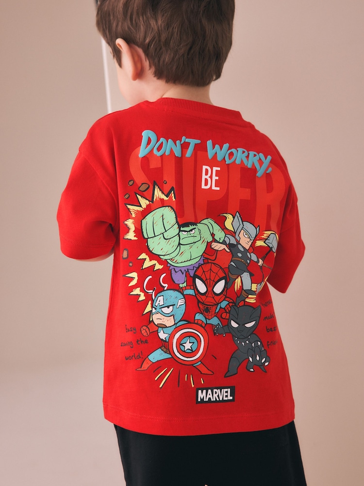 Rot/Blau - Marvel Kurzarm-Baumwoll-T-Shirt (3Monate–8Jahre) - Bild 1 von 7