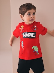 Rot/Blau - Marvel Kurzarm-Baumwoll-T-Shirt (3Monate–8Jahre) - Bild 2 von 7