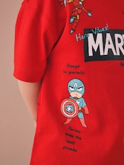Rot/Blau - Marvel Kurzarm-Baumwoll-T-Shirt (3Monate–8Jahre) - Bild 3 von 7