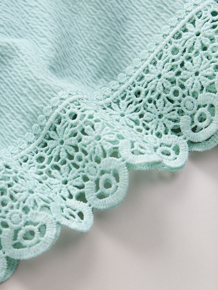 White Floral/Blue - Комплект футболки та фактурних шортів (3-16років) - Image 6 of 6