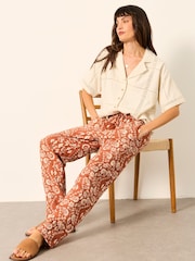 FatFace Charlie Woodblock Placement Tapered Trousers - Image 6 of 7