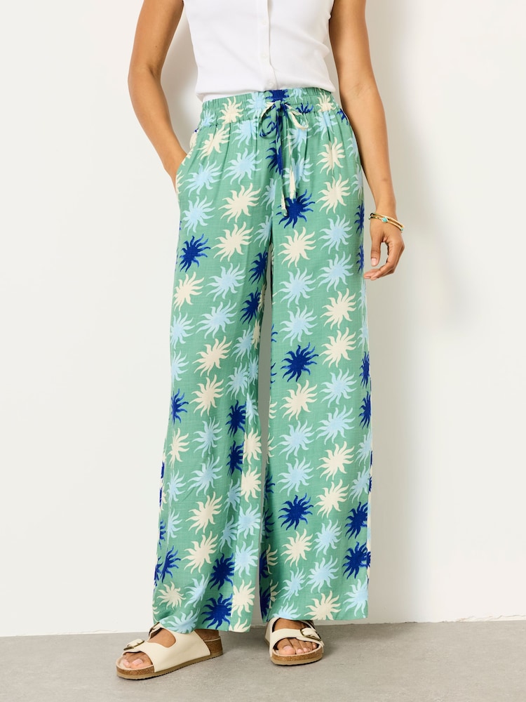 FatFace Melissa sun tile Palazzo Trousers - Image 1 of 6