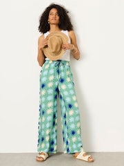FatFace Melissa sun tile Palazzo Trousers - Image 4 of 6