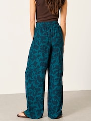 FatFace Melissa Batik Mono Palazzo Trousers - Image 2 of 6