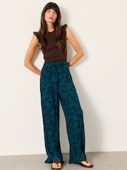 FatFace Melissa Batik Mono Palazzo Trousers - Image 3 of 6