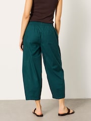 FatFace Teal Blue River Poplin Tapered Trousers - Image 2 of 6