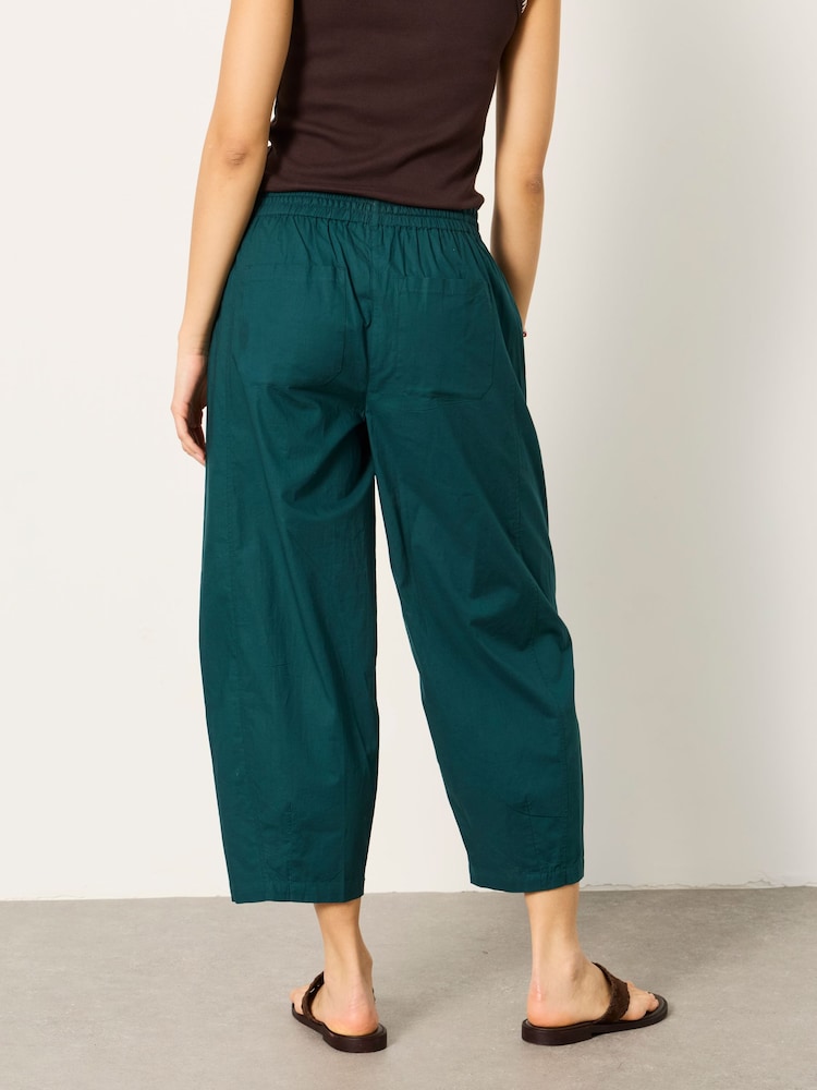 FatFace Teal Blue River Poplin Tapered Trousers - Image 2 of 6