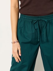 FatFace Teal Blue River Poplin Tapered Trousers - Image 4 of 6