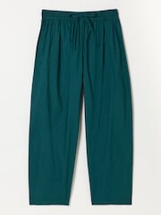 FatFace Teal Blue River Poplin Tapered Trousers - Image 6 of 6