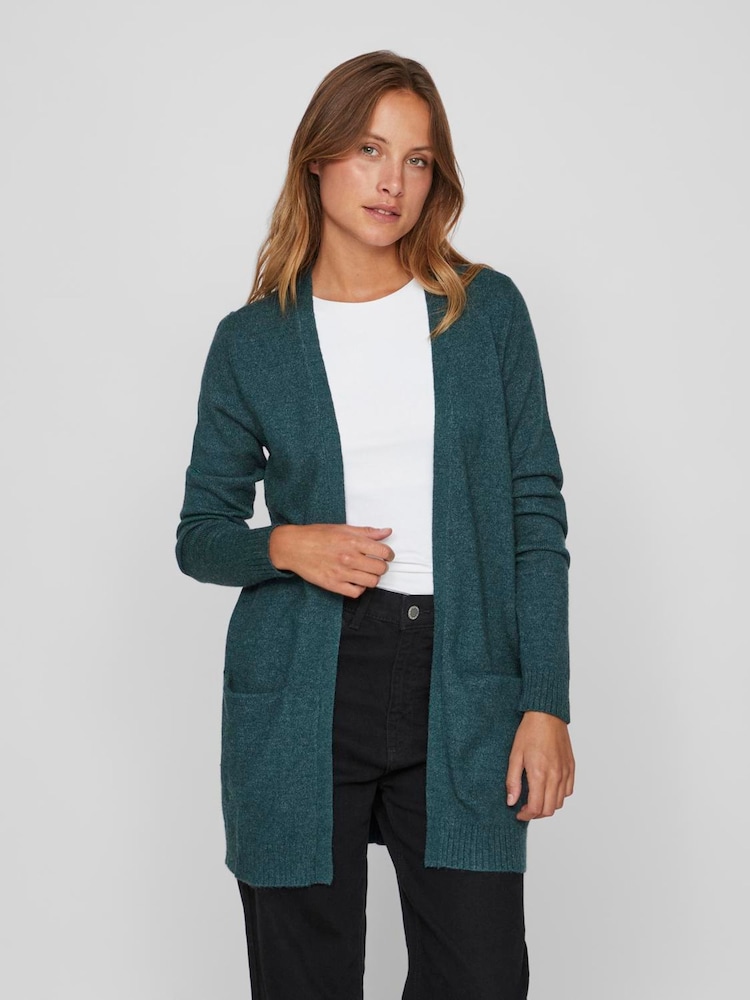 VILA Blue Long Sleeve Lightweight Knit Cardigan - Image 1 of 4