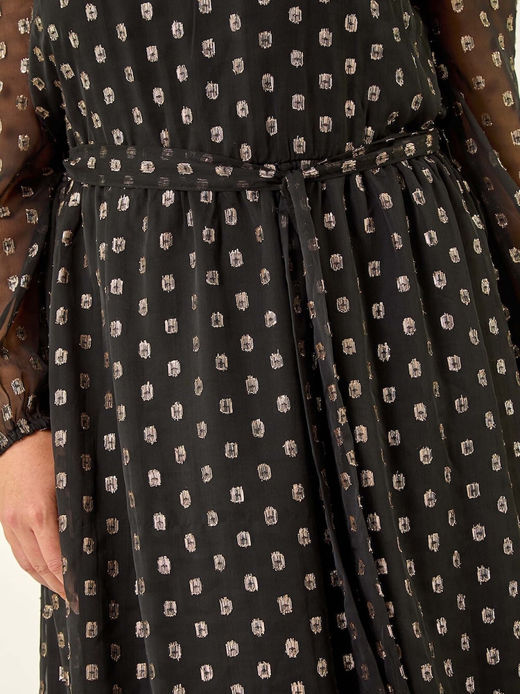 Roman Curve Polka Dot Midi Dress - Slika 5 iz 5