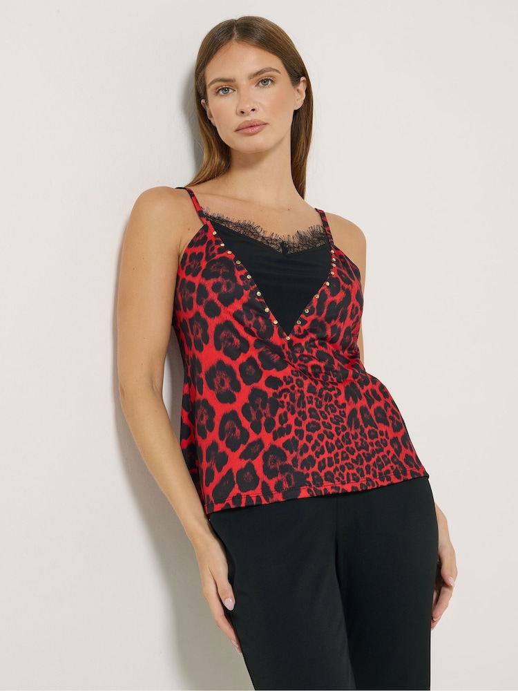 Star by Julien MacDonald Red Animal Print Vest - Image 1 of 5 Star by Julien MacDonald Red Animal Print Vest - Image 1 of 5