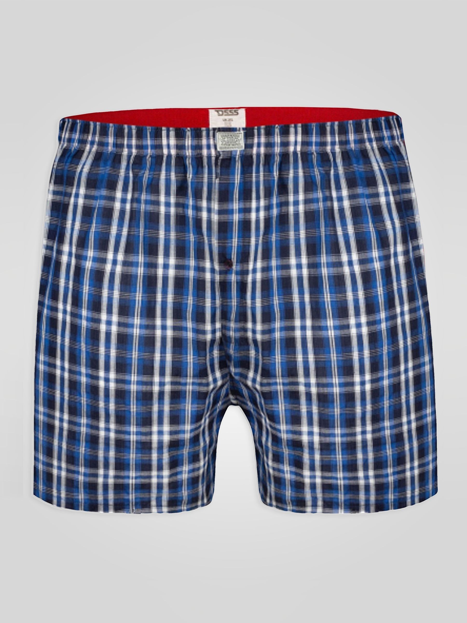 Buy D555 Blue PLAID Woven Boxer Shorts 2 Pack from Next USA