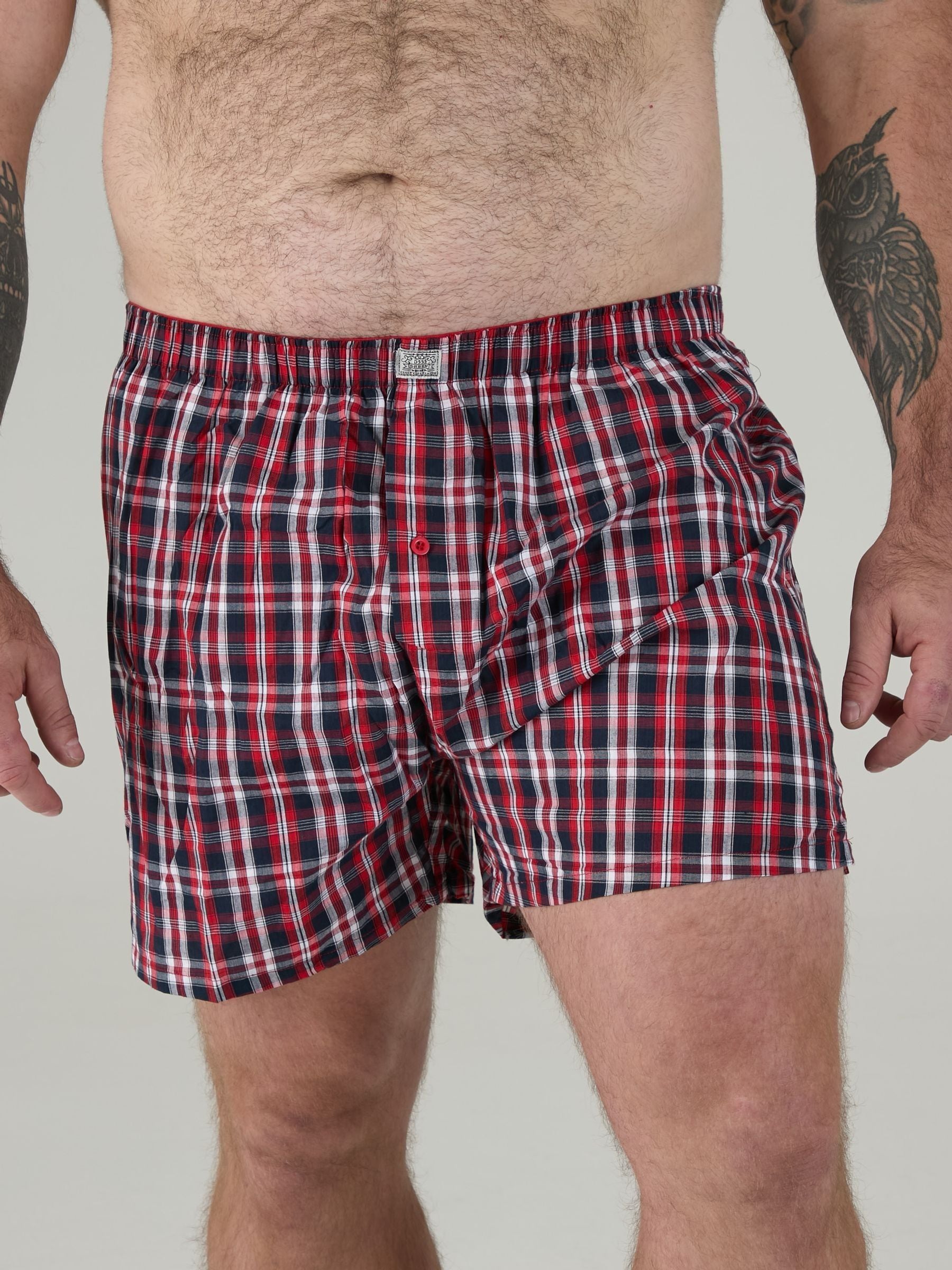 Buy D555 Blue PLAID Woven Boxer Shorts 2 Pack from Next USA