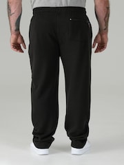 D555 Black ALBERT Jogging Bottoms With Open Hem and Zipper Pockets - Image 3 of 9