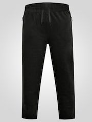 D555 Black ALBERT Jogging Bottoms With Open Hem and Zipper Pockets - Image 6 of 9
