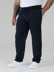D555 Blue ALBERT Jogging Bottoms With Open Hem and Zipper Pockets - Image 1 of 9
