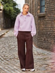 Lila - Ro&Zo Button Front Sweatshirt - Bild 1 von 3