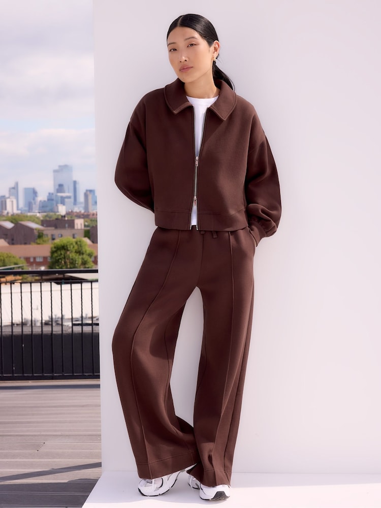 Ro&Zo Brown Sweatshirt Bomber Jacket - Image 2 of 5
