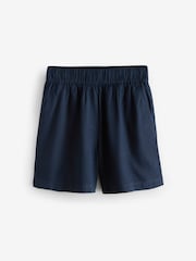 Navy Linen Pull On Shorts - Image 1 of 1