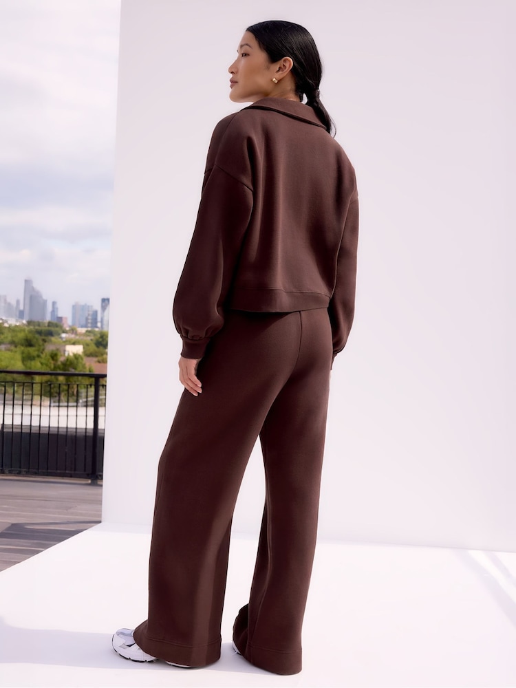 Ro&Zo Brown Petite Petite Wide Leg Sweatpants - Image 3 of 3