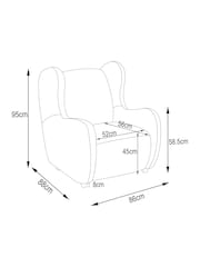 Dry Handle Boucle Chocolate Natural Malmo Highback Armchair - Image 10 of 10