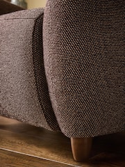 Dry Handle Boucle Chocolate Natural Malmo Highback Armchair - Image 2 of 10