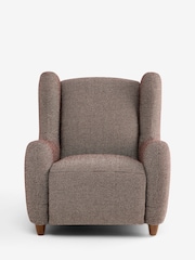 Dry Handle Boucle Chocolate Natural Malmo Highback Armchair - Image 5 of 10
