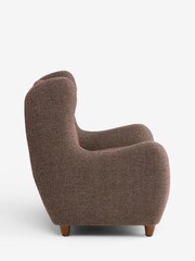 Dry Handle Boucle Chocolate Natural Malmo Highback Armchair - Image 6 of 10