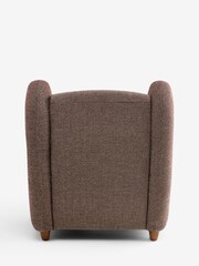 Dry Handle Boucle Chocolate Natural Malmo Highback Armchair - Image 7 of 10