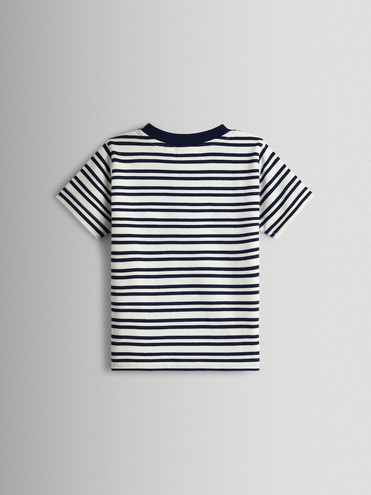 JoJo Maman Bébé Navy & White London Guard Appliqué T-Shirt - Image 2 of 3