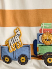 JoJo Maman Bébé Yellow Safari Appliqué T-Shirt - Image 3 of 3