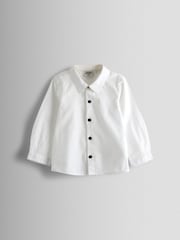 JoJo Maman Bébé Natural 4-Piece Shirt & Trouser Set With Bow Tie & Braces - Image 4 of 6