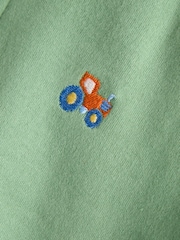 JoJo Maman Bébé Green Tractor Embroidered Polo Shirt - Image 4 of 4