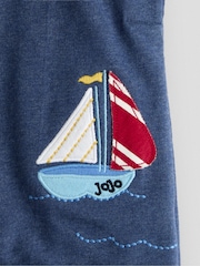 Set JoJo Maman Bébé din 2Pieces cu salopetă din denim și Tricou - Imaginea 6 din 6