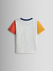 JoJo Maman Bébé Grey Crocodile Character Applique T-Shirt - Image 2 of 3