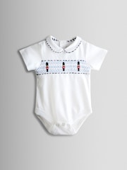 Set din 2Pieces cu body brodat și pantaloni scurți cu încrețituri JoJo Maman Bébé - Imaginea 2 din 7