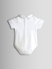 Set din 2Pieces cu body brodat și pantaloni scurți cu încrețituri JoJo Maman Bébé - Imaginea 3 din 7