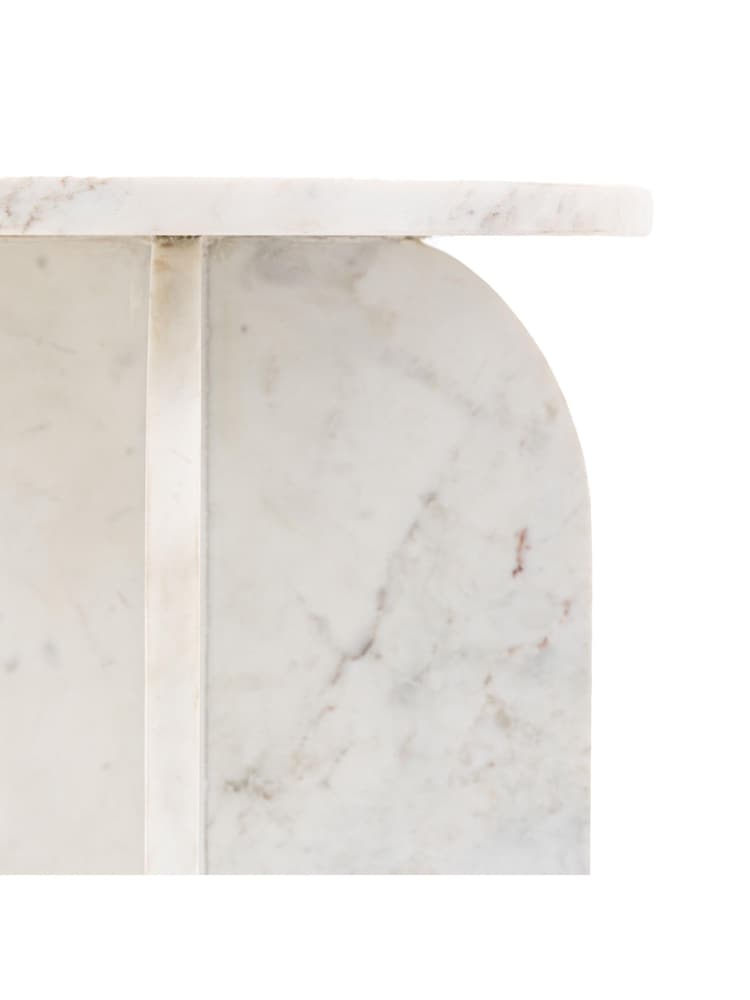 Gallery Home White Beacon Side Table - Image 7 of 7 Gallery Home White Beacon Side Table - Image 7 of 7