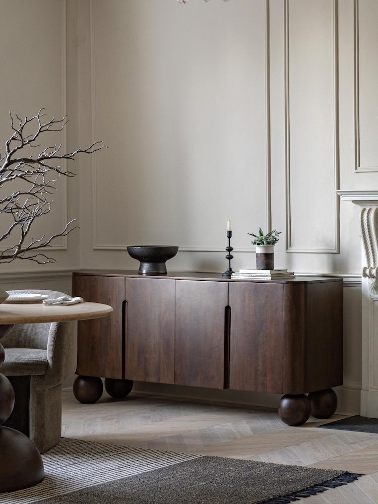 Gallery Home Dark Wood Verve 4 Door Sideboard - Image 1 of 8