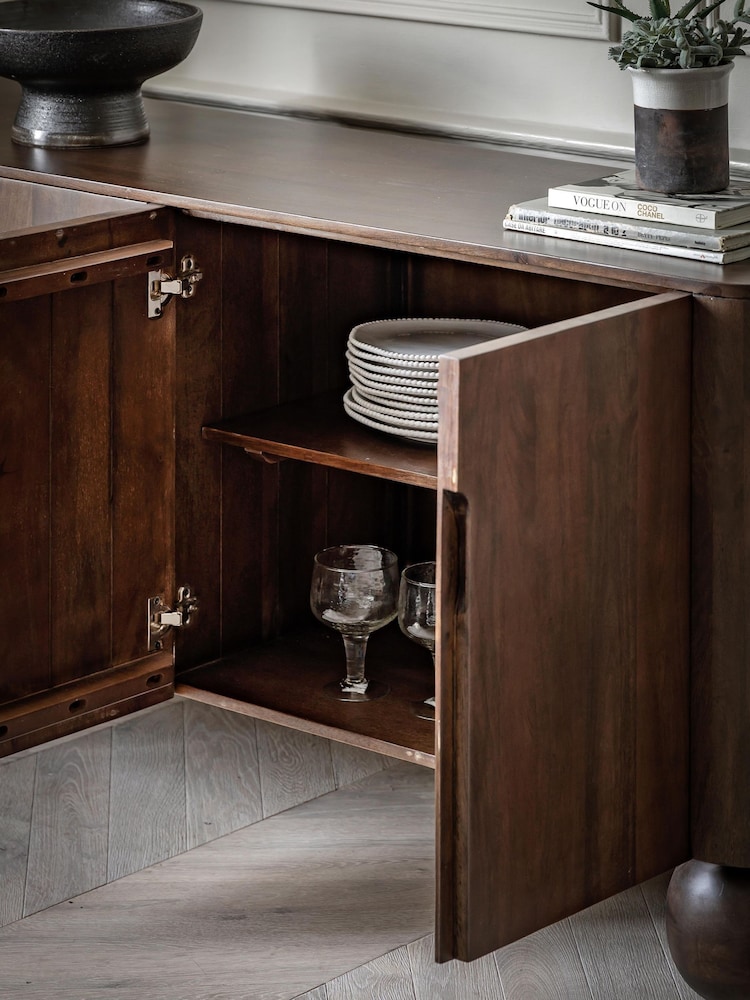Gallery Home Dark Wood Verve 4 Door Sideboard - Image 2 of 8