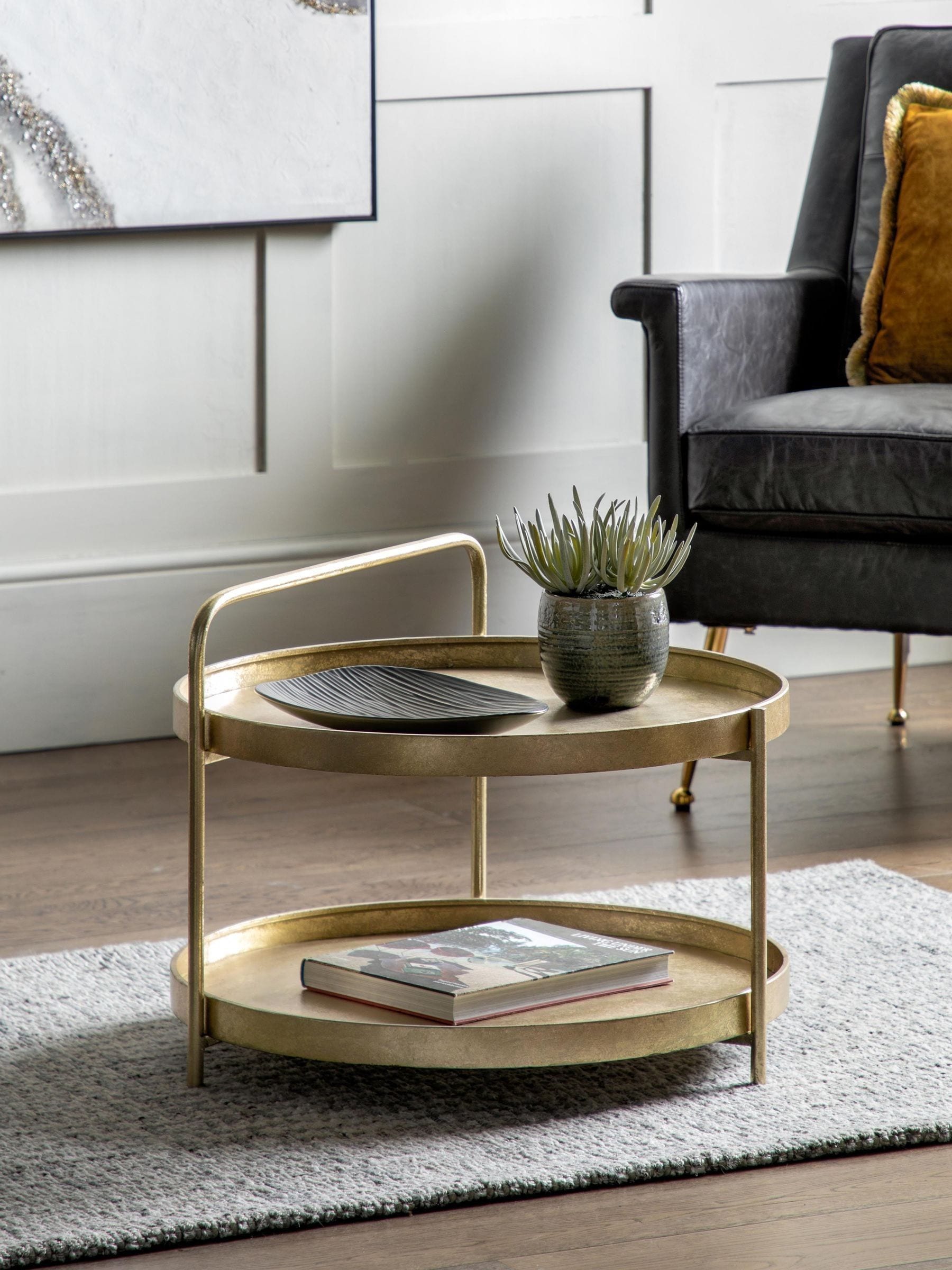 Gallery Direct Sennen Round Coffee Table Gold - Image 4
