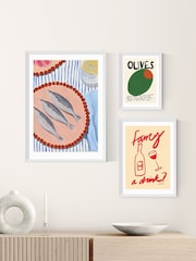 East End Prints White Fancy a Drink Wall Art Print by Stephie Cardona - Image 3 of 3