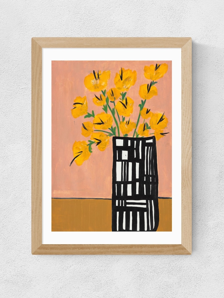 East End Prints Oak Black and White Vase Wall Art Print by Lucy Muss - Image 2 of 3 East End Prints Oak Black and White Vase Wall Art Print by Lucy Muss - Image 2 of 3