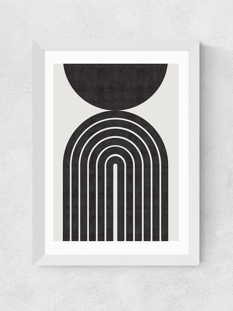 East End Prints White Abstract Rainbow Circle Wall Art Print by Crayon Studio - Image 2 of 3 East End Prints White Abstract Rainbow Circle Wall Art Print by Crayon Studio - Image 2 of 3