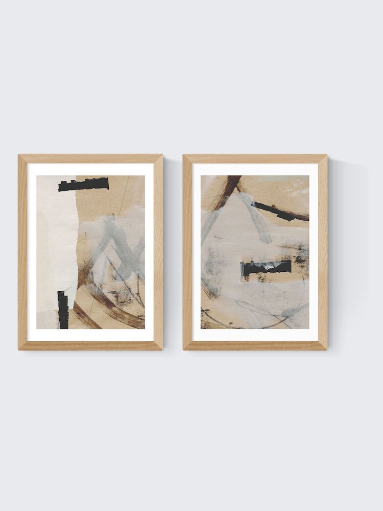 East End Prints Oak Reunion Wall Art Set by Dan Hobday - Image 2 of 2