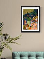 East End Prints Black Fiesta Wall Art Print by Arty Guava - Image 1 of 3